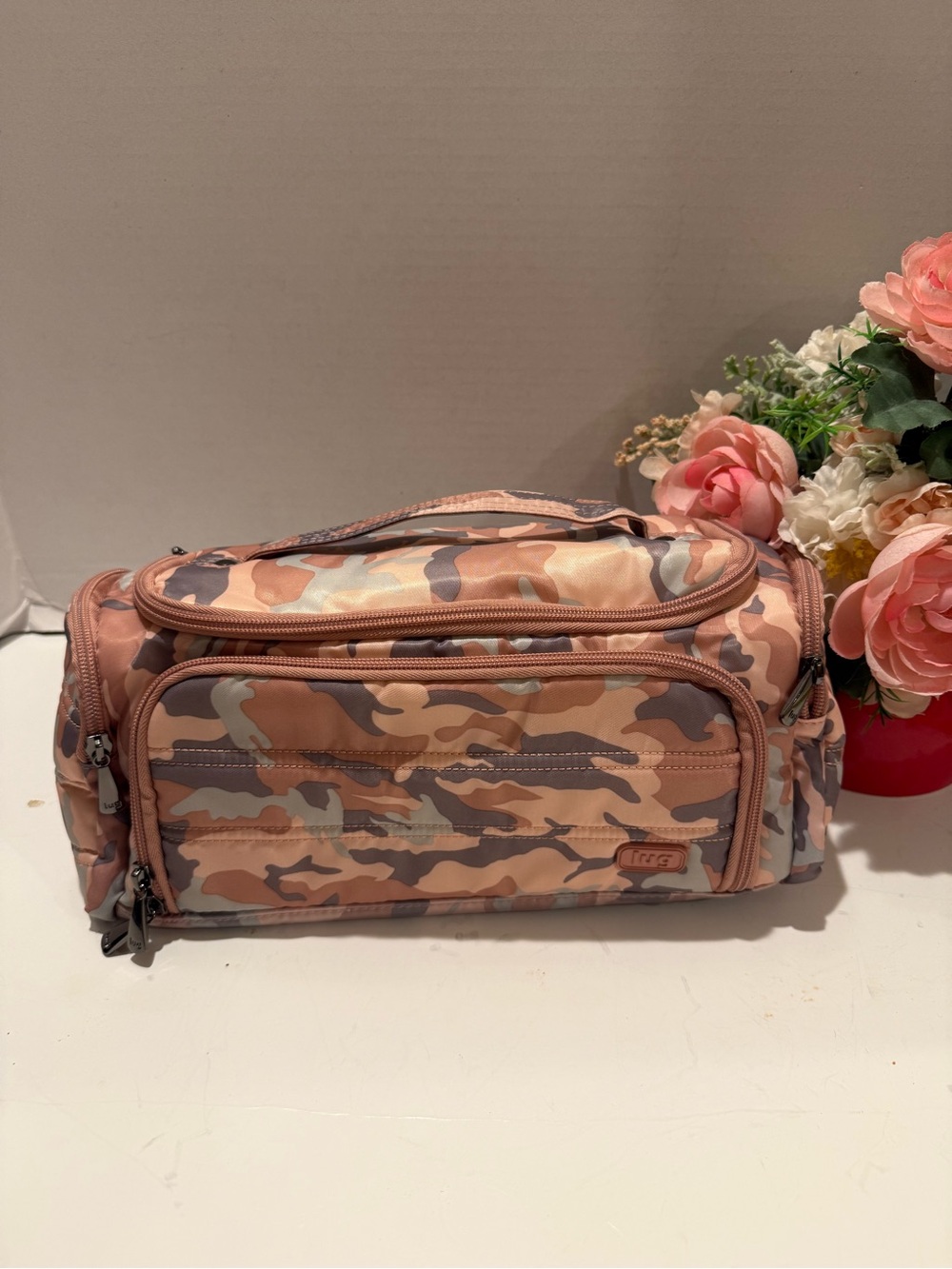 lug Pink Camo Trolley Toiletry & Accessory Parasail Organizer Bag - Picture 9 of 16